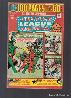 Buy Justice League America 116 DC Comic 1975 VG-F 100 Page Giant • 10.27£