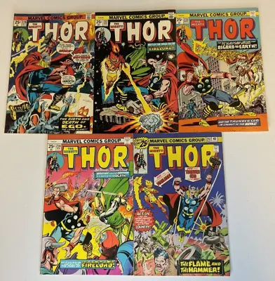 Buy Thor #228 232 233 234 247 Marvel 1974 Lot Of 5 NM- • 90.92£