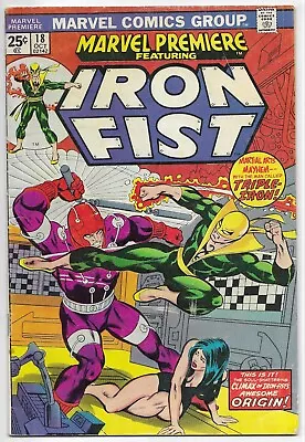 Buy MARVEL PREMIERE Iron Fist #18 & 20 BRONZE AGE COMIC BOOK LOT Origin Climax 1974 • 23.71£