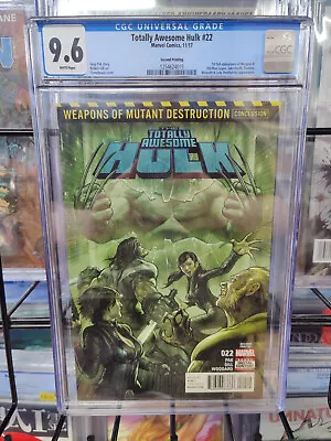 Buy Totally Awesome Hulk #22 (2017) - Cgc Grade 9.6 - 1st Full Weapon H - 2nd Print! • 71.49£