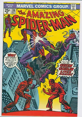 Buy Amazing Spider-man #136 1st Harry Osborne As Green Goblin 1974 Marvel Comics • 95.14£