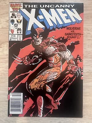 Buy Uncanny X-Men #212 NM NEWSSTAND Marvel 1986  1st Wolverine Vs. Sabretooth • 22.39£