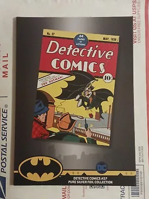 Buy Batman: Detective Comics #27 .999 Pure Silver Foil Comic Cover 35 Gr Ag W/OGP • 225.23£