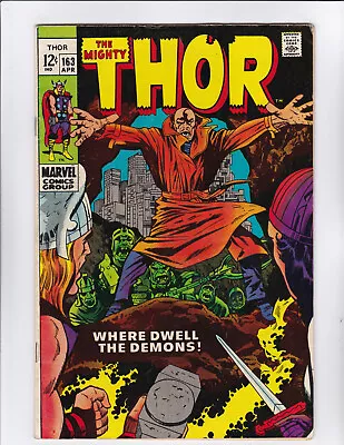 Buy Thor #163 2nd Adam Warlock! Cameo! Jack Kirby Art! Marvel 1969 • 15.77£
