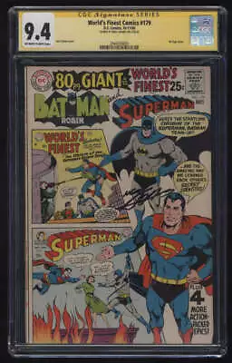 Buy World's Finest Comics #179 CGC 9.4 OW/W Pg Signature Series SS Signed Neal Adams • 953.33£