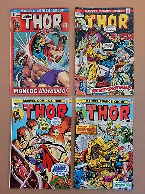 Buy Thor 197UK 212 215 242 Mangog Bronze Age Marvel Lot Of 4 • 19.79£