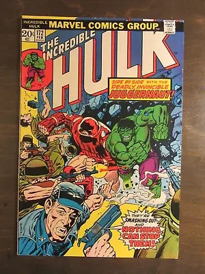 Buy Incredible Hulk #172 - Marvel Comic – High To Mid-Grade - 1974 – Juggernaut • 68.34£