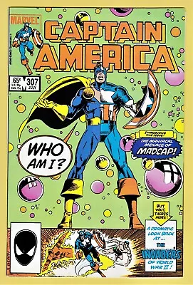 Buy CAPTAIN AMERICA #307 NM+ (9.6) - WHITE PAGES **1st Appearance Of MADCAP** • 119.08£