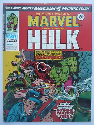 Buy Mighty World Of Marvel #180 - Hulk Marvel UK Comic 13 March 1976 F/VF 7.0 • 5.25£