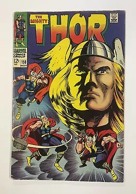 Buy Thor #158. Nov 1968. Marvel. Fn-. Origin Of Thor! Reprints Story From Jim #83! • 30£