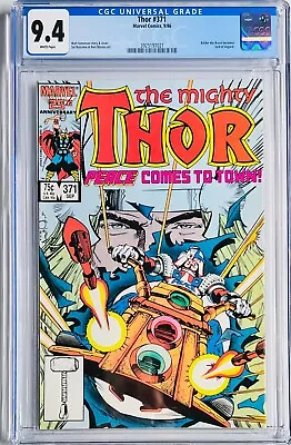 Buy Thor #371 CGC 9.4, 1st Appearance Of Justice Peace (TVA)! Lord Balder The Brave  • 46.79£