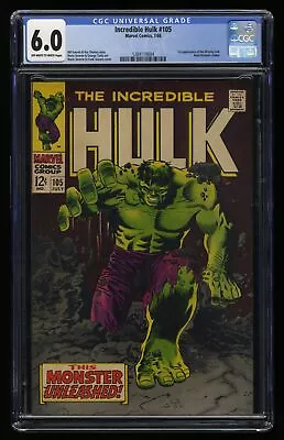 Buy Incredible Hulk #105 CGC FN 6.0 Off White To White 1st Appearance Missing Link! • 89.55£