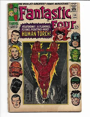 Buy Fantastic Four 54 - G+ 2.5 - 3rd Appearance Of Black Panther - Inhumans (1966) • 20.99£