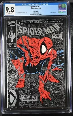Buy Spider-man #1 Cgc 9.8 Todd Mcfarlane Silver Edition White Pages 5013 • 59.96£