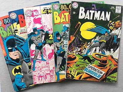 Buy BATMAN 198 199 200 203 204 SILVER Age Lot Of 5 80 Page GIANT 5.0 VG/FN Robin • 63.16£