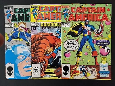 Buy Captain America #307 308 309 1st App. Of Madcap & Armadillo Marvel 1985 NM • 18.92£