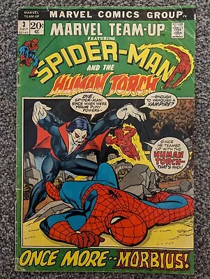 Buy Marvel Team Up 3. Spider-Man, Human Torch. 1972. 3rd Morbius. Combined Postage • 34.98£
