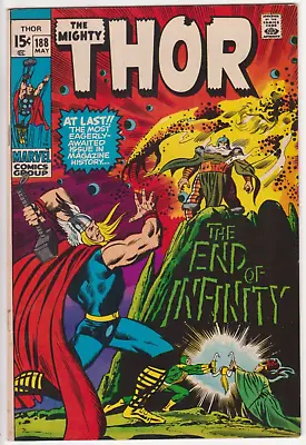 Buy The Mighty Thor #188, Marvel Comics 1971 FN/VF 7.0 Origin Of Infinity. Buscema • 20.08£