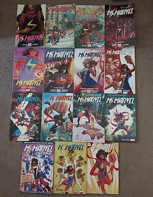 Buy Ms Marvel Vol 1 2 3 4 5 6 7 8 9 10 Outlawed Magnificent G. Willow Wilson • 106£