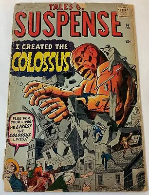 Buy 1961 Marvel/Atlas Horror TALES OF SUSPENSE #14 ~ Cover Detached ~ The Colossus • 55.93£