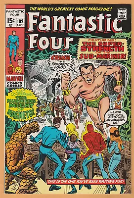 Buy Fantastic Four #102 - Sub-Mariner - Magneto - WP - VF/NM (9.0) • 19.73£