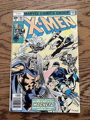 Buy X-Men #104 (Marvel 1977) Key 1st Appearance Of The Starjammers! Magneto Cover VG • 37.93£