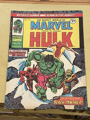 Buy Marvel Comics - The Mighty World Of Marvel Starring The Incredible Hulk #111 • 3.50£