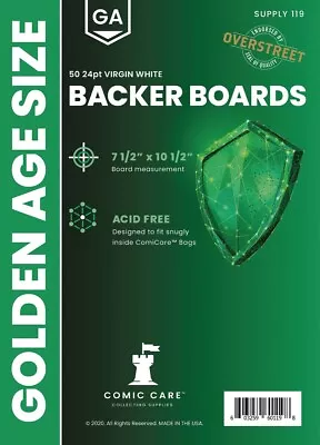 Buy 50 Golden Age Comic Backing Boards Comicare (supply119) • 10.49£