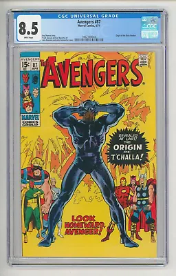 Buy Avengers #87 CGC 8.5 VFN+ Black Panther Origin • 335£