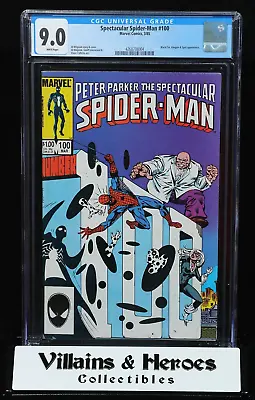 Buy Spectacular Spider-Man #100 ~ CGC 9.0 ~ Spot, Black Cat, Kingpin ~ Marvel (1985) • 43.72£