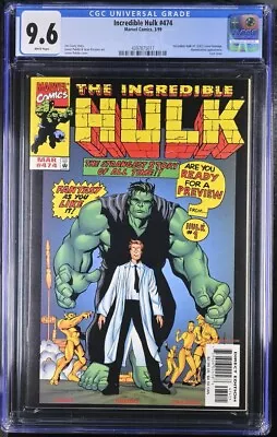 Buy Marvel Comics  The Incredible Hulk  #474 CGC 9.6 WP Last Issue Homage Cover 1999 • 79.94£
