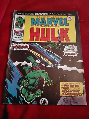 Buy The Mighty World Of Marvel Starring The Incredible Hulk #104 1974 • 4.99£