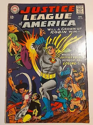 Buy Justice League Of America #55 Aug 1967 FINE 6.0 1st SA App Of The GA Robin • 24.99£