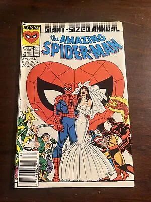 Buy Amazing Spider-Man Annual #21 1987 Marvel Newsstand Wedding Issue • 19.79£