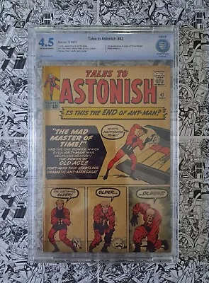 Buy 🔥tales To Astonish #43 Cbcs 4.5 Early Ant-man Time Master Marvel Silver 1963🔥 • 139.92£