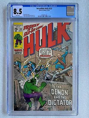 Buy Hulk #133 CGC 8.5 White Pages! 1970  • 126.20£
