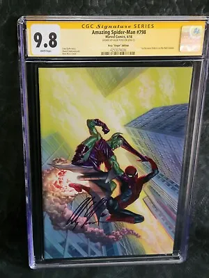 Buy Amazing Spider-Man #798 CGC SS 9.8 Signed Alex Ross 1:100 Virgin. AWESOME COVER! • 191.35£