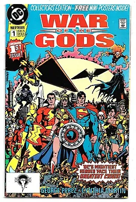 Buy War Of The Gods #1 Collectors' Edition Free MIni-Posters FN/VFN (1991) DC Comics • 3£
