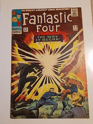 Buy Fantastic Four #53 Aug 1966 FINE+ 6.5 2nd App & Origin Of The Black Panther • 149.99£