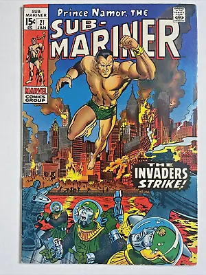 Buy Sub-mariner #21 VF 1970 Marvel Comics Invaders • 39.72£