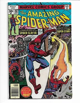 Buy Amazing Spider-man 167 - F- 5.5 - 1st Will O' The Wisp - Mary Jane Watson (1977) • 12.79£