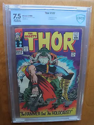 Buy 1966 The Mighty Thor #127 CBCS Graded 7.5 Marvel Comic Book -- FREE SHIPPING G-5 • 183.20£