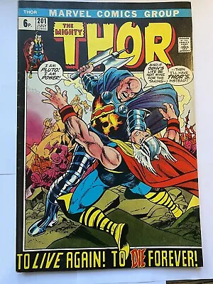 Buy THE MIGHTY THOR #201 Marvel Comics 1972 UK Price VF • 10.99£