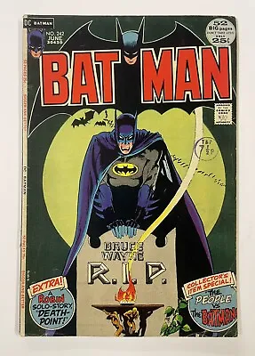 Buy Batman #242. June 1972. Dc. Vg/fn. Neal Adams Cover! 1st App Of Matches Malone! • 40£