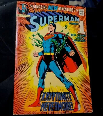 Buy Super-man #233 Neal Adams Amazing Comic F/vf 1971 Best Adams Cover Ever 🔥 • 137.97£