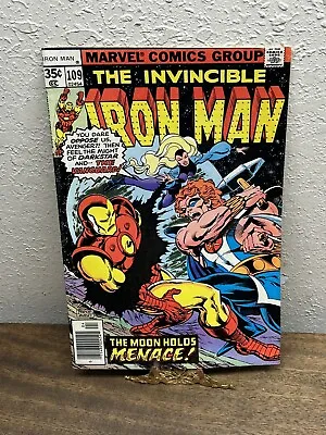 Buy The Invincible Iron Man #109 ~ Apr. 1978 ~Marvel ~ The Moon Holds Menace ~ 7.0 • 7.19£