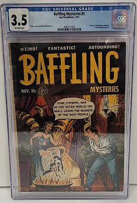 Buy Baffling Mysteries #5 (#1) Pch, Rare/htf, 1951, Cgc 3.5 - Ace • 276.71£