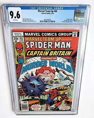 Buy Marvel Team-up #66 Cgc 9.6 1978  +captain Britain 2nd Us Appearance+  Spider-man • 127.03£