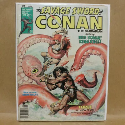 Buy Savage Sword Of Conan The Barbarian Red Sonja King Kull Oct 1977 #23 • 12£
