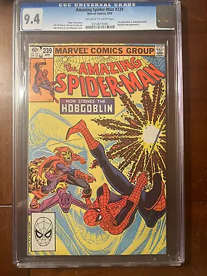 Buy AMAZING SPIDER-MAN #239 4/83 CGC 9.4 WHITE PAGES First Hobgoblin Battle! • 59.26£